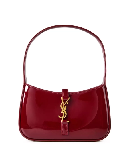 SAINT LAURENT Le 5 A 7 In Patent Leather Cherry Red,YSL,BAGS