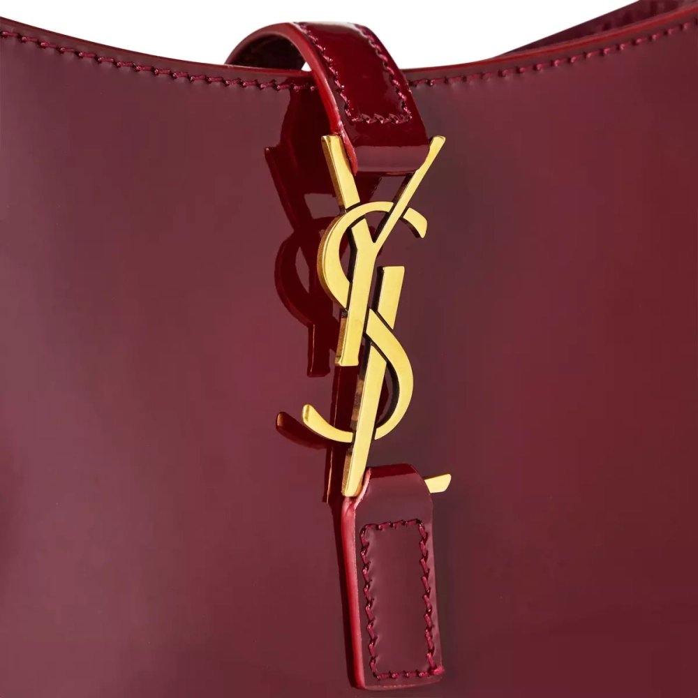 SAINT LAURENT Le 5 A 7 In Patent Leather Cherry Red,YSL,BAGS