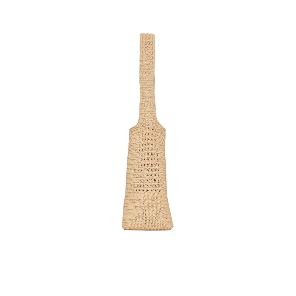 Saint Laurent Le 5 A 7 In Raffia Crochet And Smooth Leather,YSL,BAGS