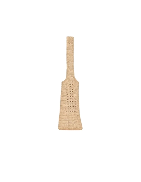 Saint Laurent Le 5 A 7 In Raffia Crochet And Smooth Leather,YSL,BAGS