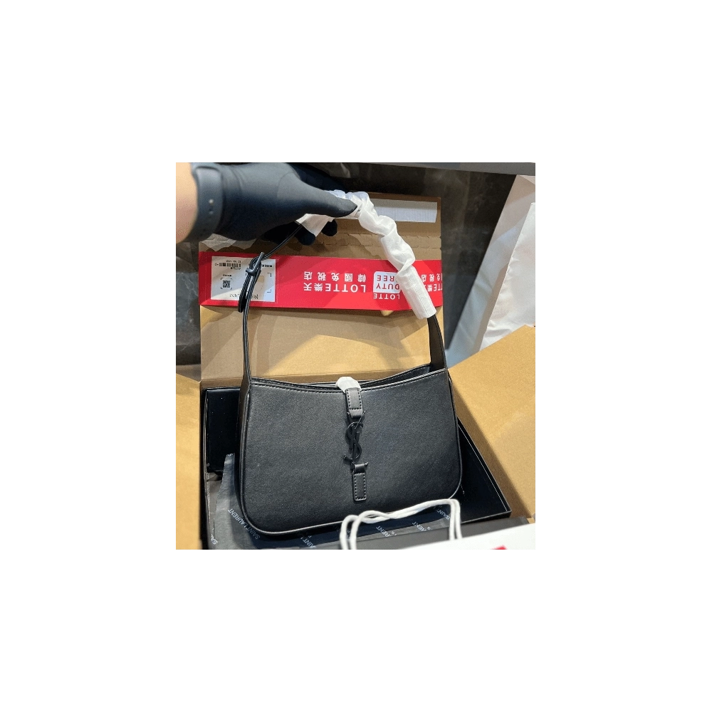 SAINT LAURENT LE 5 A 7 IN SHINY LEATHER,YSL,BAGS