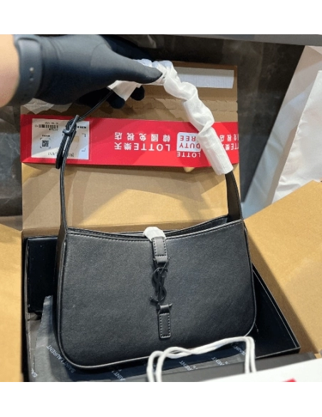 SAINT LAURENT LE 5 A 7 IN SHINY LEATHER,YSL,BAGS