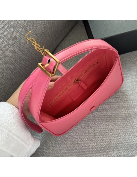 SAINT LAURENT Le 5 A 7 Leather Bag In Bubblegum Pink,YSL,BAGS