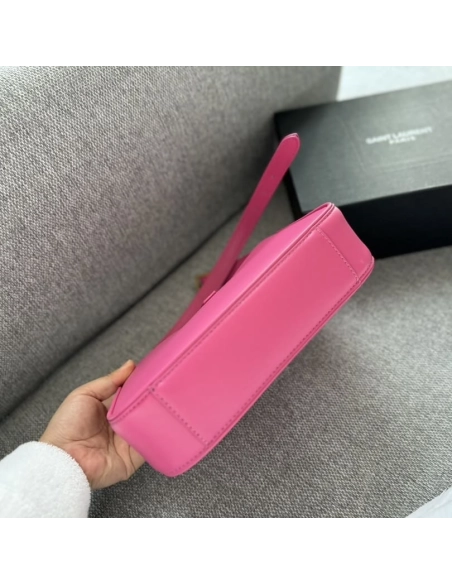 SAINT LAURENT Le 5 A 7 Leather Bag In Bubblegum Pink,YSL,BAGS