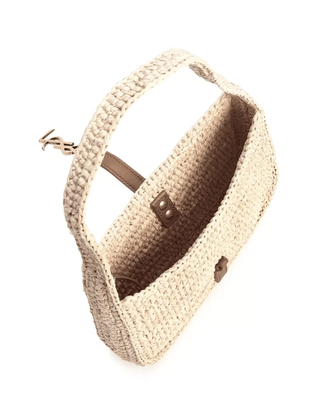 Saint Laurent Le 5 A 7 Mini Hobo In Raffia,YSL,BAGS