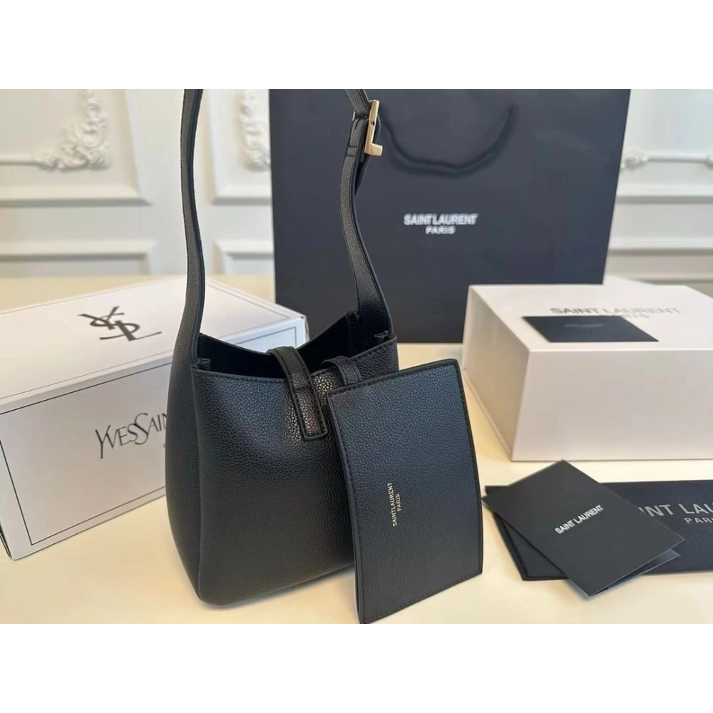 Saint Laurent LE 5 A 7 Supple Baby In Grained Leather,YSL,BAGS