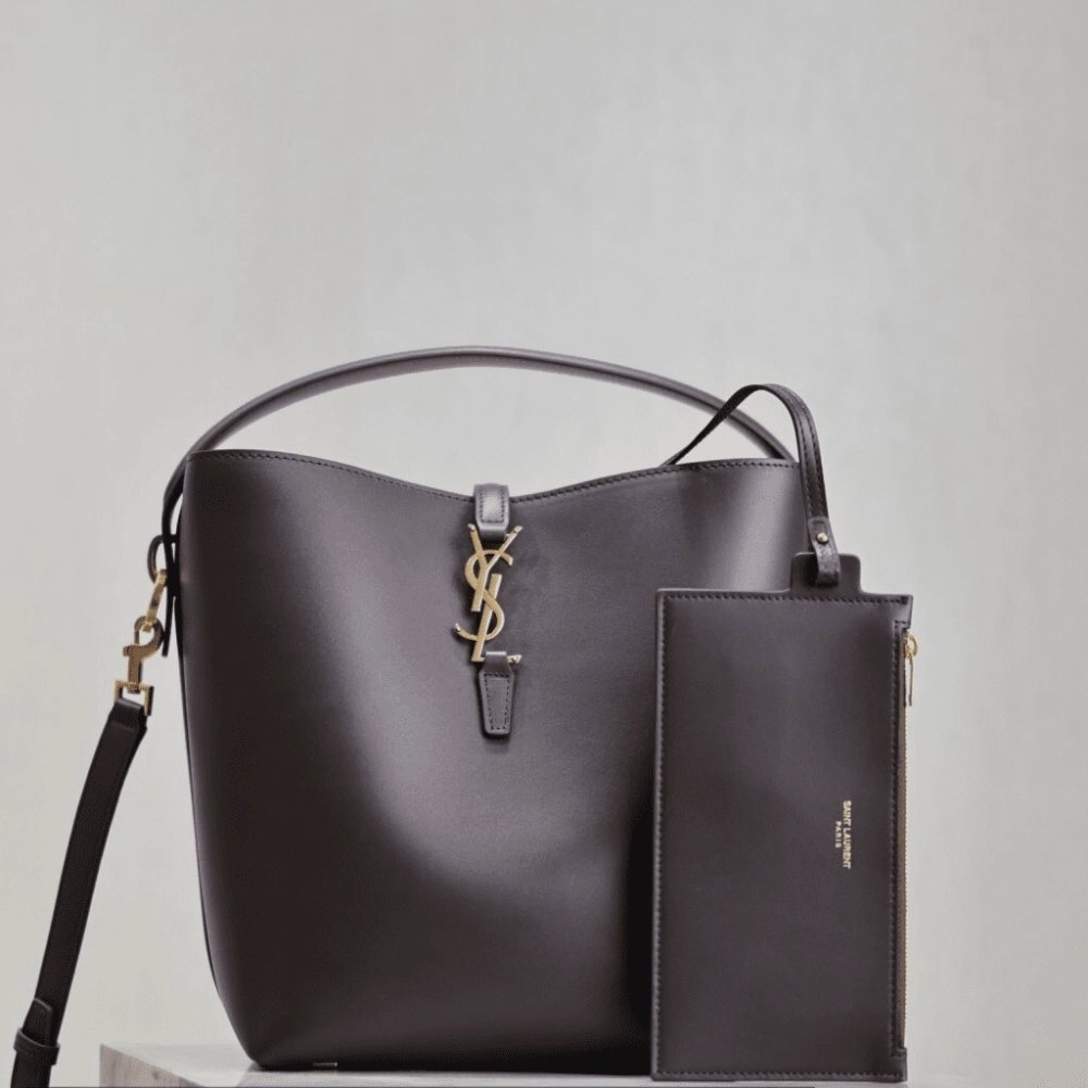 Saint Laurent LE 5 A 7 Supple Large In Grained Leather ARABICA,YSL,BAGS