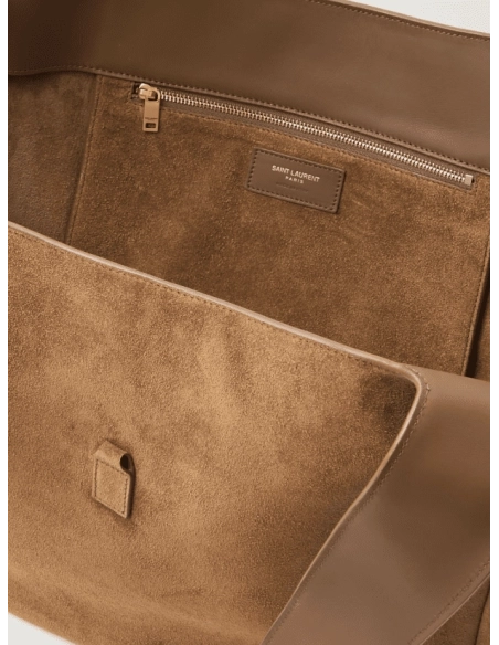 SAINT LAURENT Le 5 A 7 Supple Large Suede Shoulder Bag,YSL,BAGS