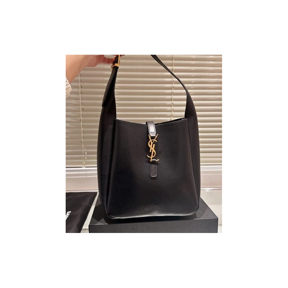 SAINT LAURENT LE 5 A 7 SUPPLE SMALL IN PADDED LAMBSKIN,YSL,BAGS