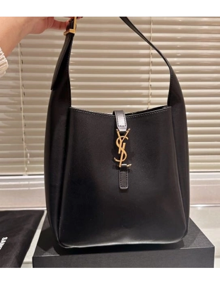 SAINT LAURENT LE 5 A 7 SUPPLE SMALL IN PADDED LAMBSKIN,YSL,BAGS