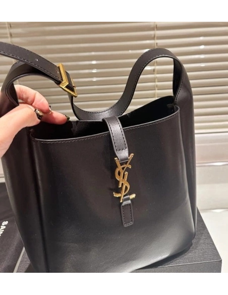 SAINT LAURENT LE 5 A 7 SUPPLE SMALL IN PADDED LAMBSKIN,YSL,BAGS