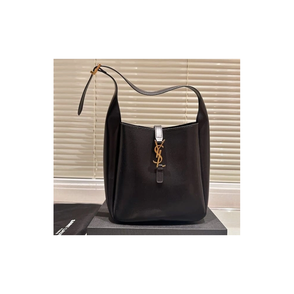 SAINT LAURENT LE 5 A 7 SUPPLE SMALL IN PADDED LAMBSKIN,YSL,BAGS