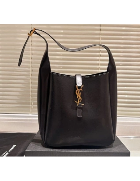 SAINT LAURENT LE 5 A 7 SUPPLE SMALL IN PADDED LAMBSKIN,YSL,BAGS