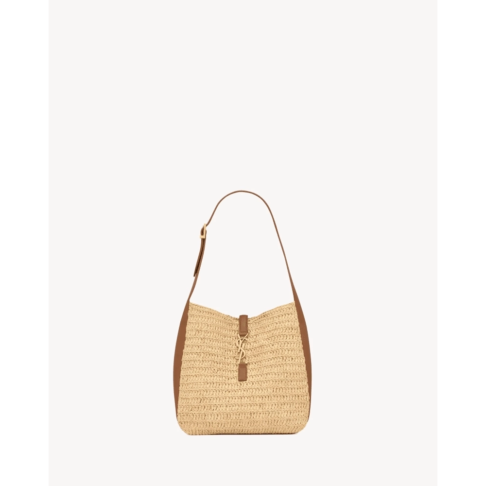 Saint Laurent Le 5 A 7 Supple Small In Raffia And Leather,YSL,BAGS