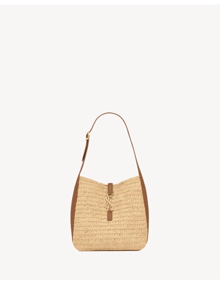Saint Laurent Le 5 A 7 Supple Small In Raffia And Leather,YSL,BAGS
