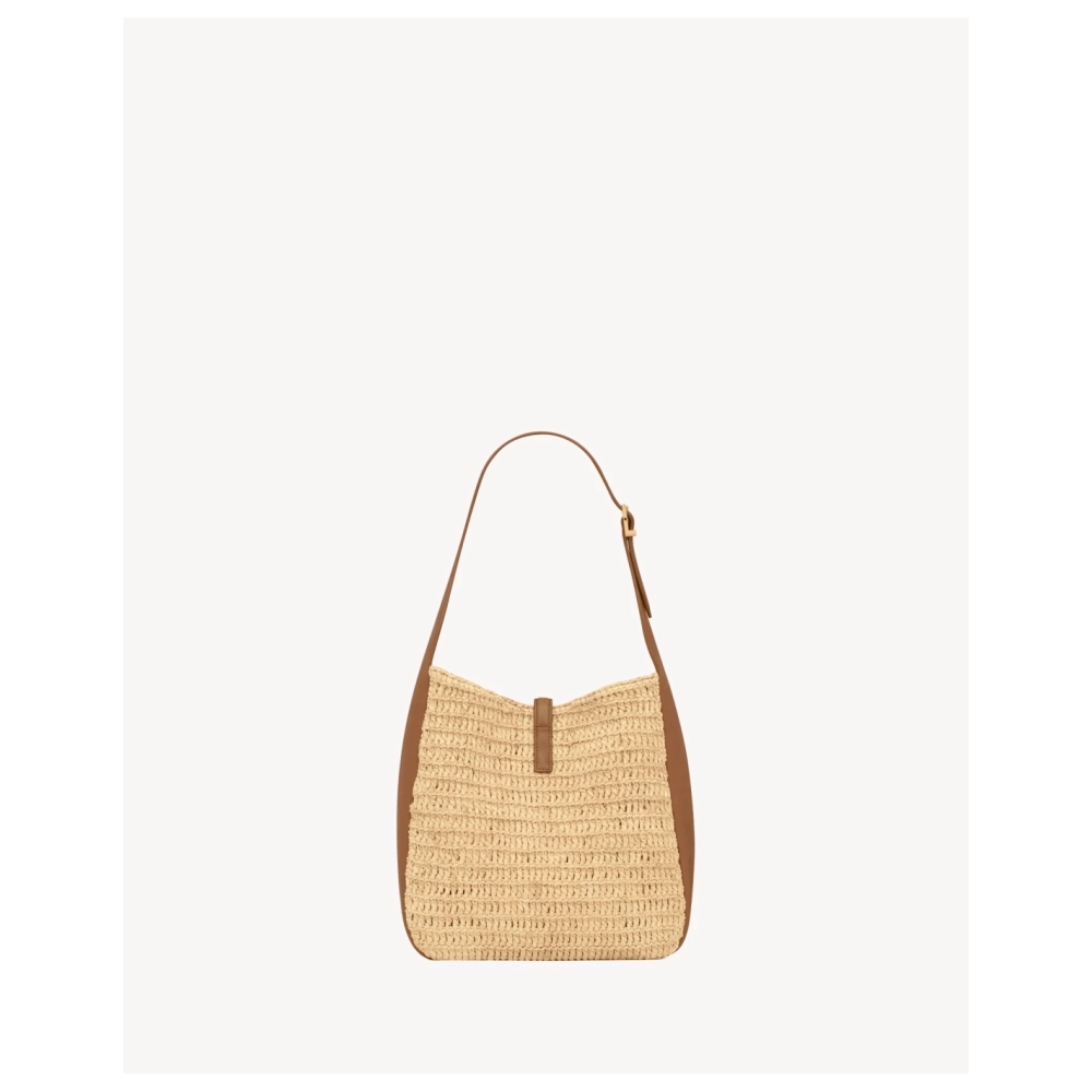 Saint Laurent Le 5 A 7 Supple Small In Raffia And Leather,YSL,BAGS