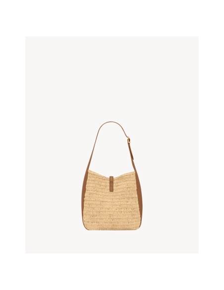 Saint Laurent Le 5 A 7 Supple Small In Raffia And Leather,YSL,BAGS