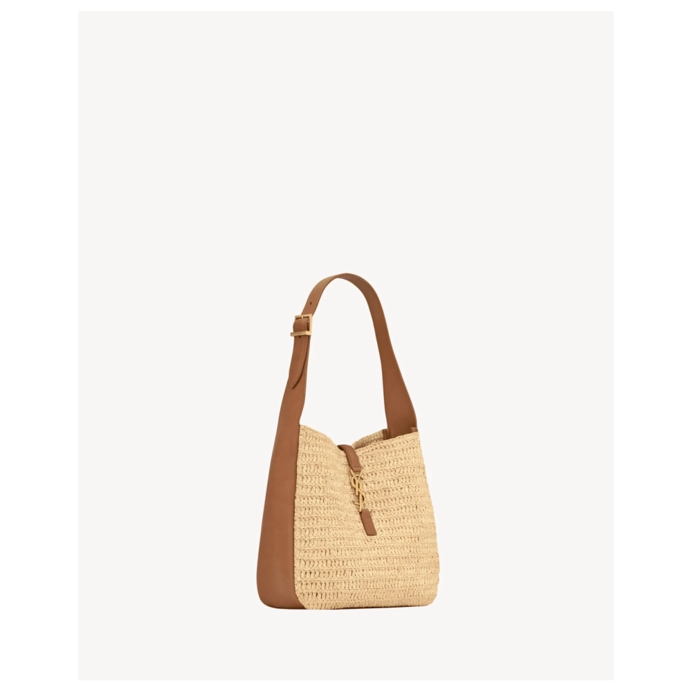 Saint Laurent Le 5 A 7 Supple Small In Raffia And Leather,YSL,BAGS