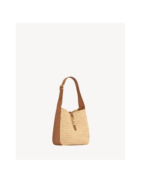 Saint Laurent Le 5 A 7 Supple Small In Raffia And Leather,YSL,BAGS