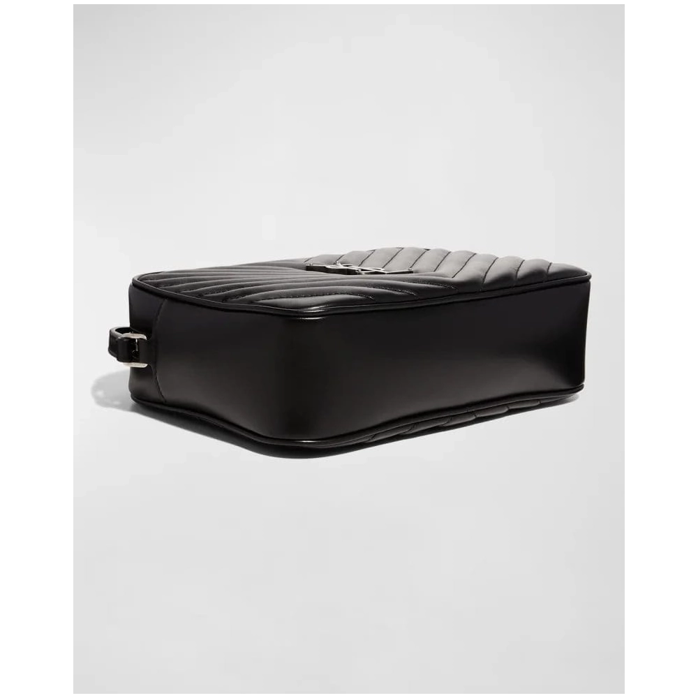 Saint Laurent Lou Medium YSL Monogram Calfskin Camera Crossbody Bag Aged Silver Hardware,YSL,BAGS