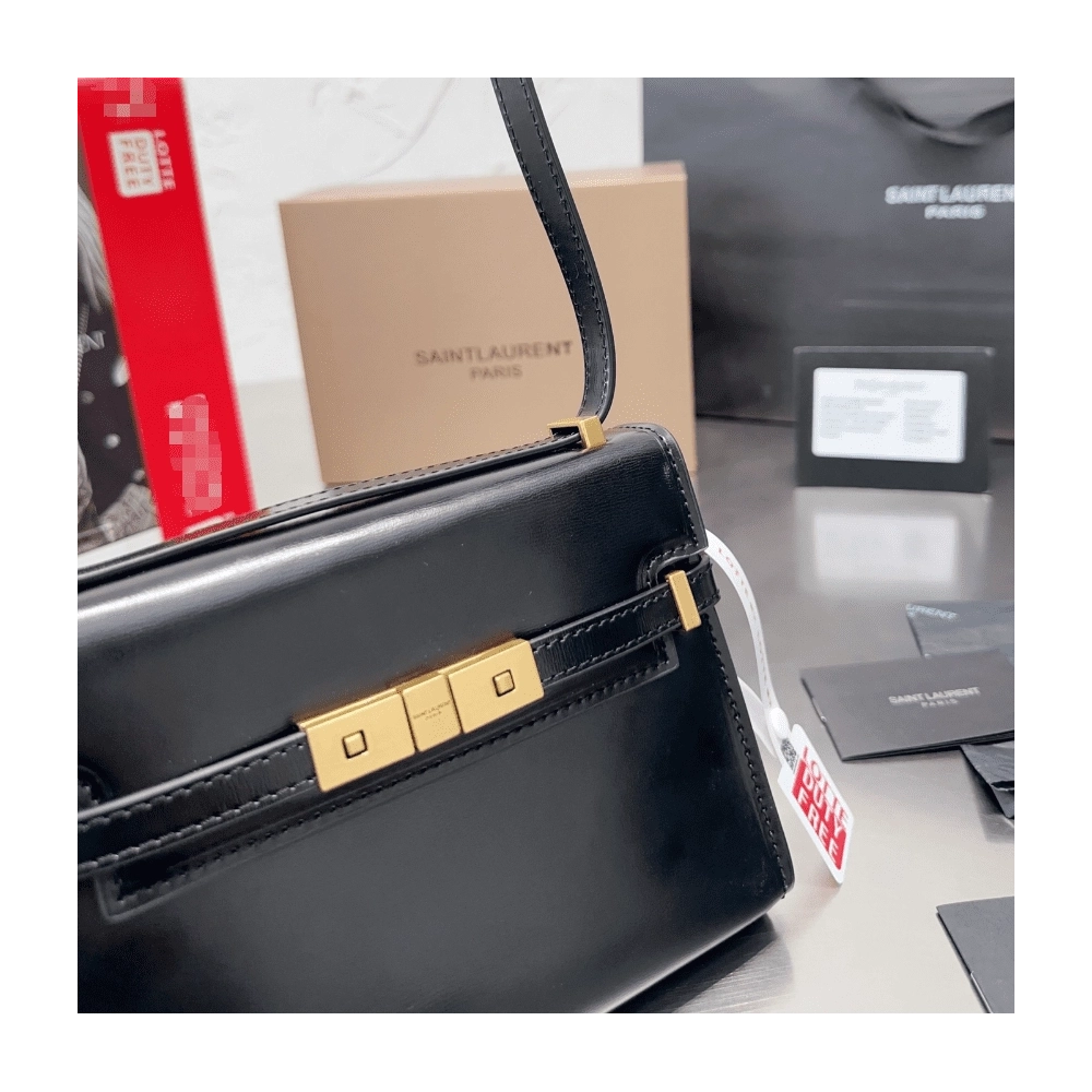 SAINT LAURENT MANHATTAN SMALL SHOULDER BAG IN BOX SAINT LAURENT LEATHER,YSL,BAGS