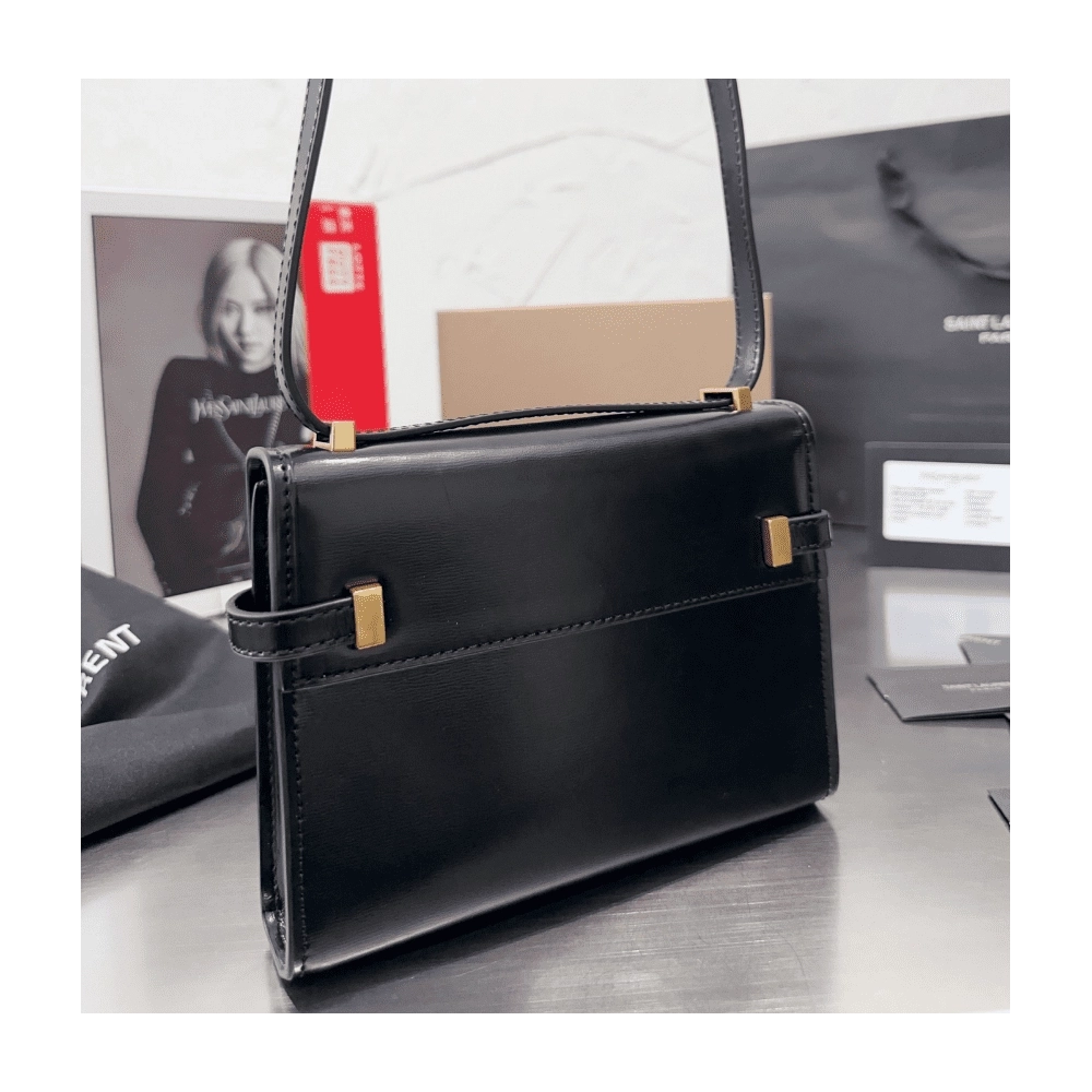 SAINT LAURENT MANHATTAN SMALL SHOULDER BAG IN BOX SAINT LAURENT LEATHER,YSL,BAGS