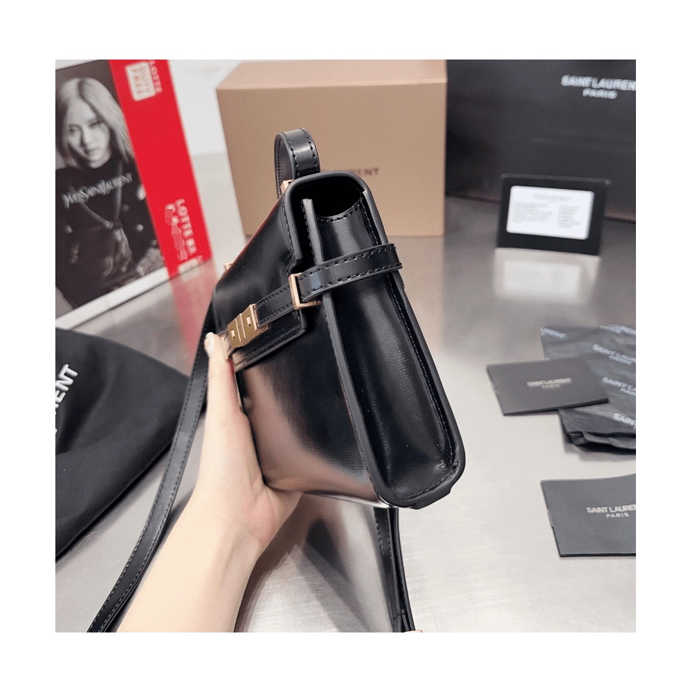 SAINT LAURENT MANHATTAN SMALL SHOULDER BAG IN BOX SAINT LAURENT LEATHER,YSL,BAGS