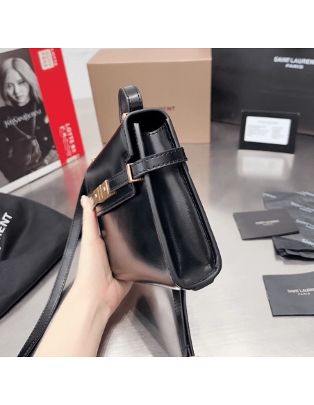 SAINT LAURENT MANHATTAN SMALL SHOULDER BAG IN BOX SAINT LAURENT LEATHER,YSL,BAGS