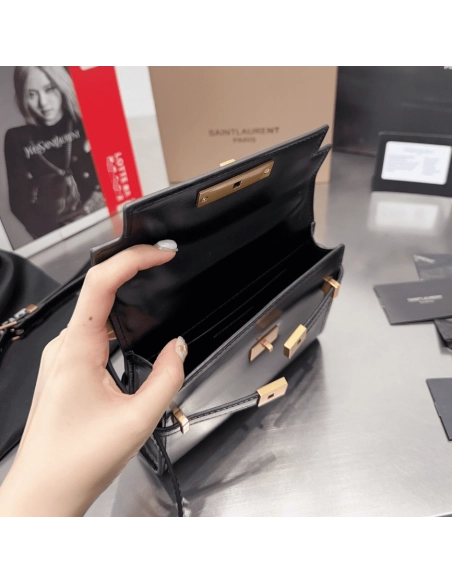 SAINT LAURENT MANHATTAN SMALL SHOULDER BAG IN BOX SAINT LAURENT LEATHER,YSL,BAGS