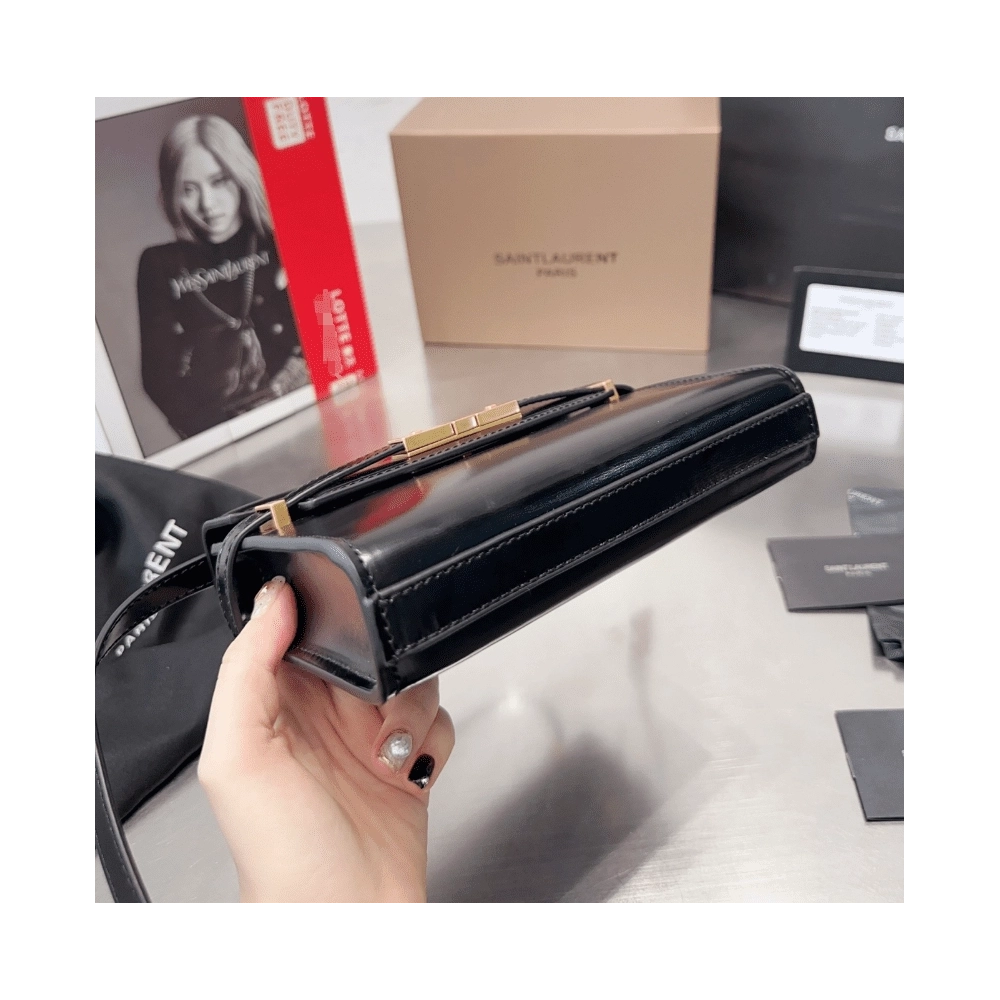 SAINT LAURENT MANHATTAN SMALL SHOULDER BAG IN BOX SAINT LAURENT LEATHER,YSL,BAGS