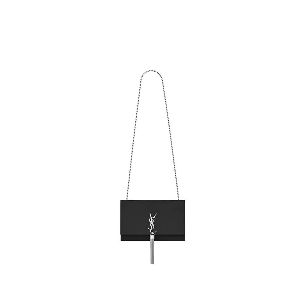 Saint Laurent Medium Kate Tassel Chain Bag In Black Leather,YSL,BAGS
