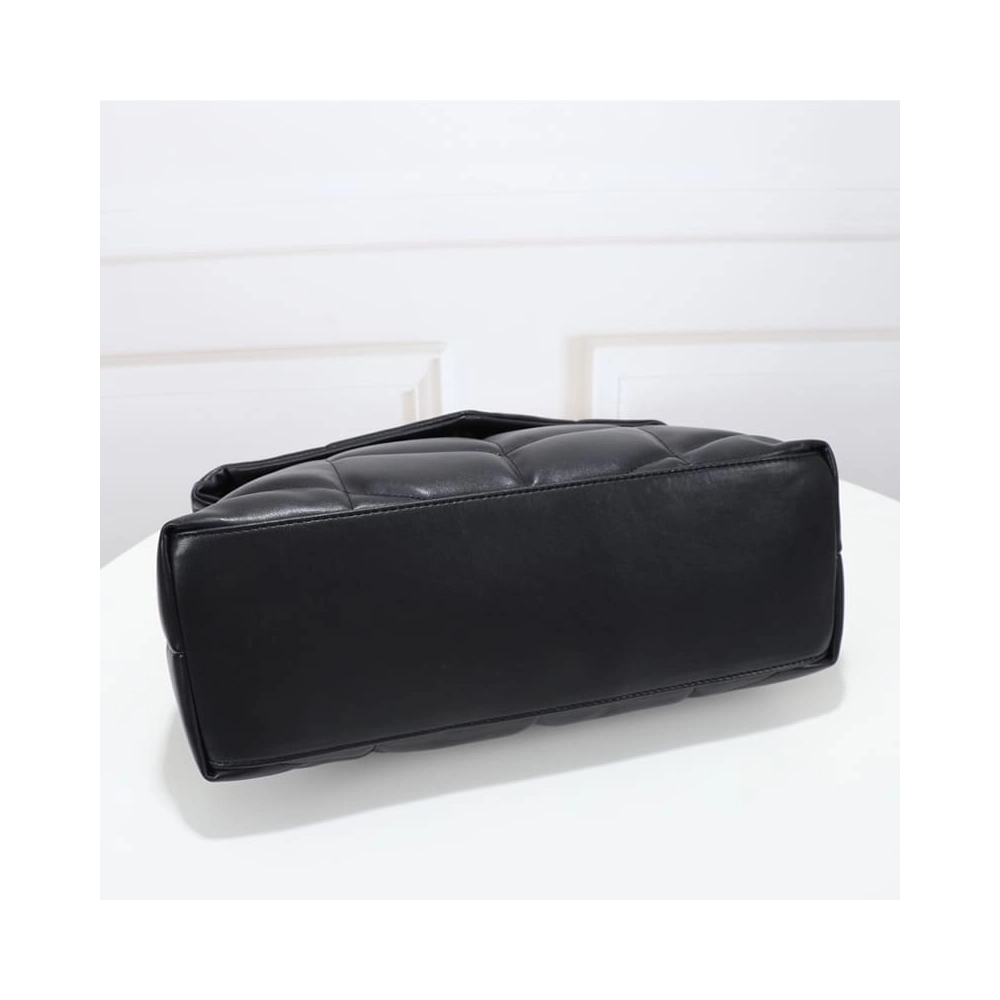 Saint Laurent Medium Loulou Puffer Bag In Quilted Lambskin Black Gold,YSL,BAGS