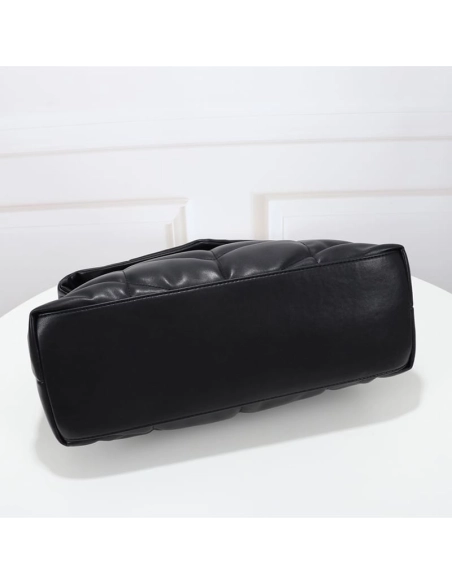 Saint Laurent Medium Loulou Puffer Bag In Quilted Lambskin Black Silver,YSL,BAGS