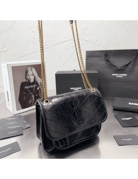 SAINT LAURENT NIKI BABY IN VINTAGE LEATHER,YSL,BAGS
