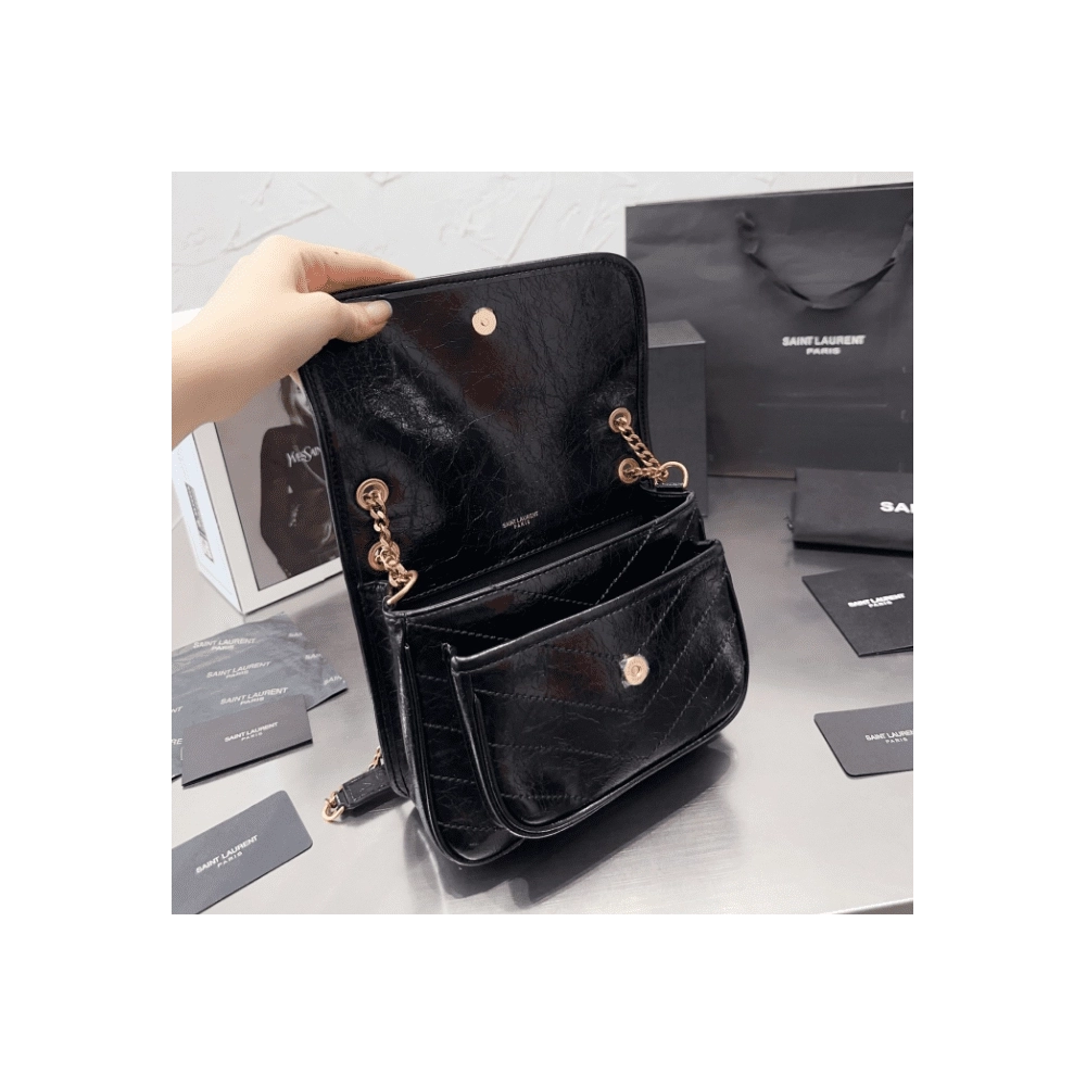 SAINT LAURENT NIKI BABY IN VINTAGE LEATHER,YSL,BAGS