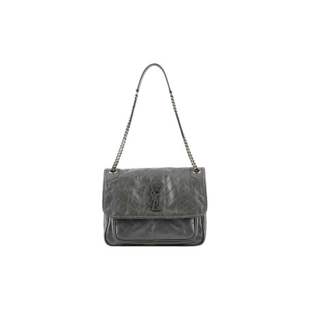 SAINT LAURENT NIKI MEDIUM IN CRINKLED VINTAGE LEATHER,YSL,BAGS