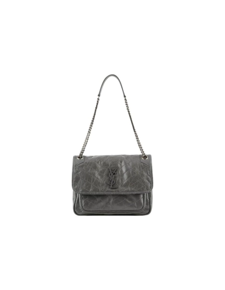 SAINT LAURENT NIKI MEDIUM IN CRINKLED VINTAGE LEATHER,YSL,BAGS
