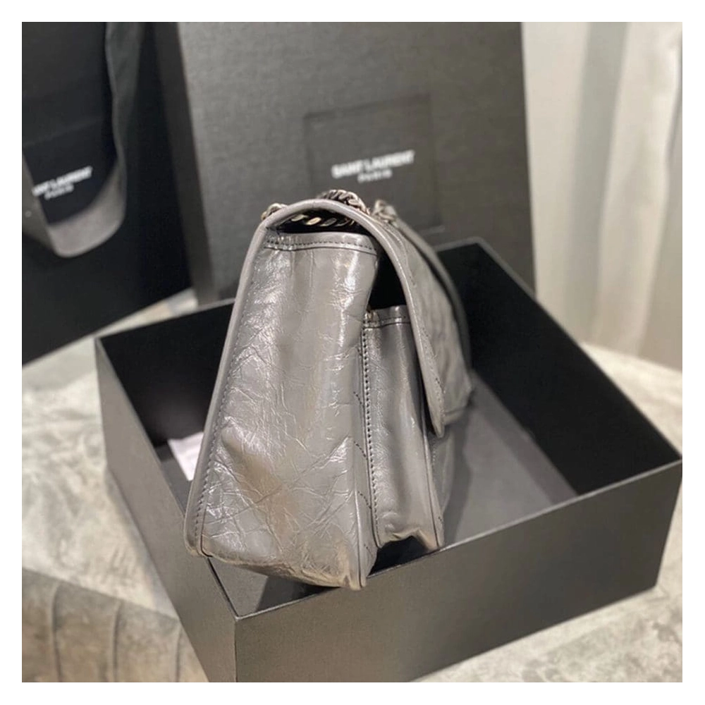 SAINT LAURENT NIKI MEDIUM IN CRINKLED VINTAGE LEATHER,YSL,BAGS