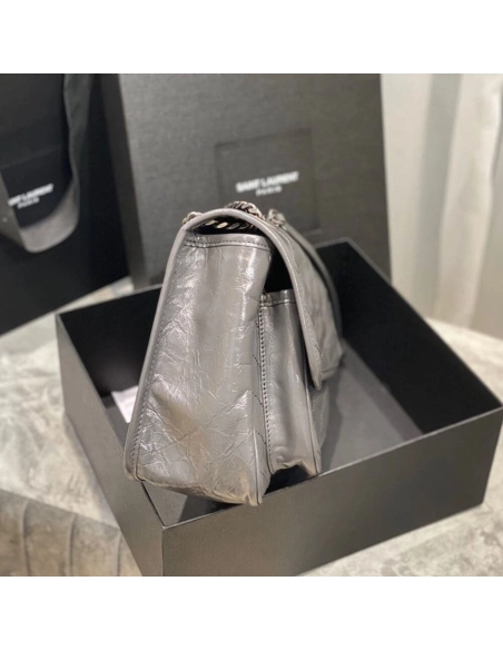 SAINT LAURENT NIKI MEDIUM IN CRINKLED VINTAGE LEATHER,YSL,BAGS