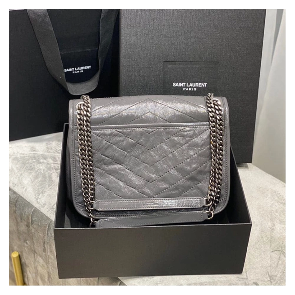 SAINT LAURENT NIKI MEDIUM IN CRINKLED VINTAGE LEATHER,YSL,BAGS