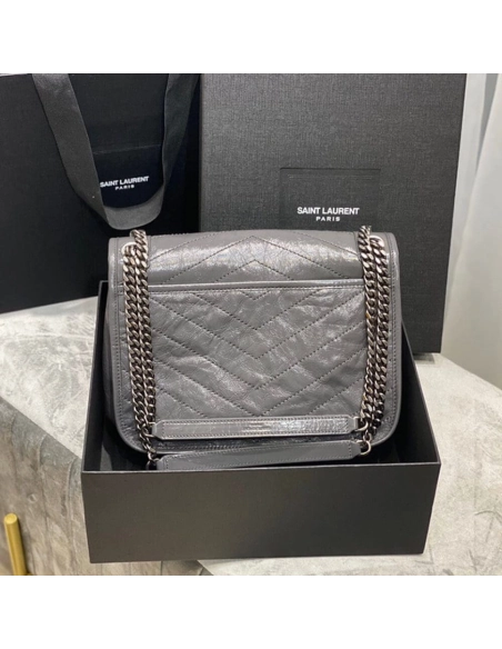 SAINT LAURENT NIKI MEDIUM IN CRINKLED VINTAGE LEATHER,YSL,BAGS