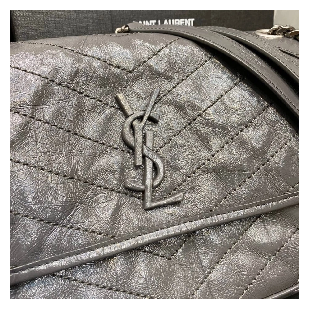 SAINT LAURENT NIKI MEDIUM IN CRINKLED VINTAGE LEATHER,YSL,BAGS
