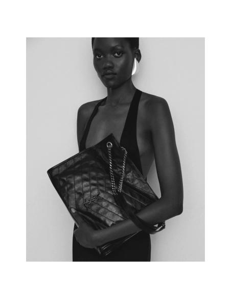 Saint Laurent NIKI SHOPPING IN VINTAGE LEATHER,YSL,BAGS