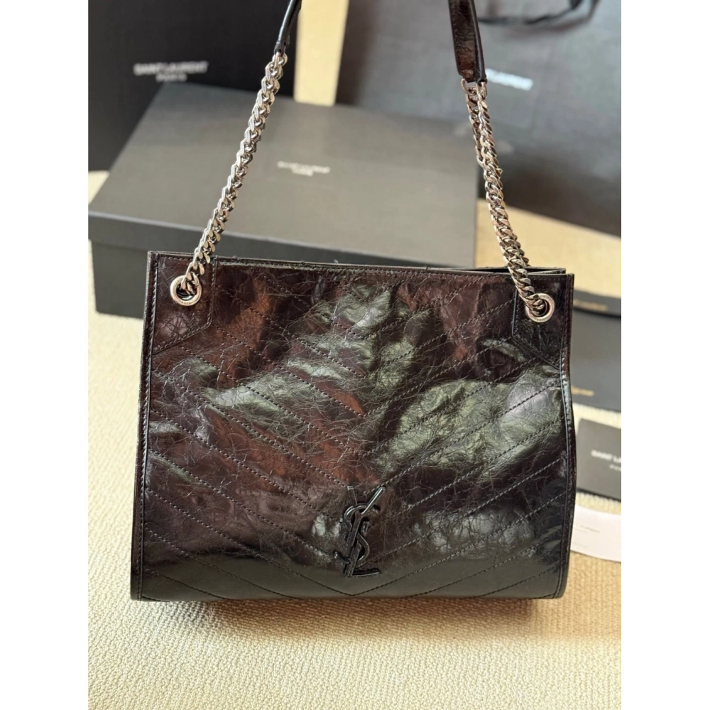 Saint Laurent NIKI SHOPPING IN VINTAGE LEATHER,YSL,BAGS