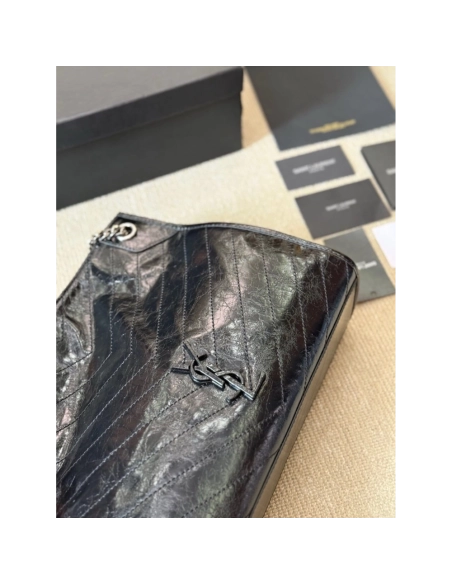 Saint Laurent NIKI SHOPPING IN VINTAGE LEATHER,YSL,BAGS