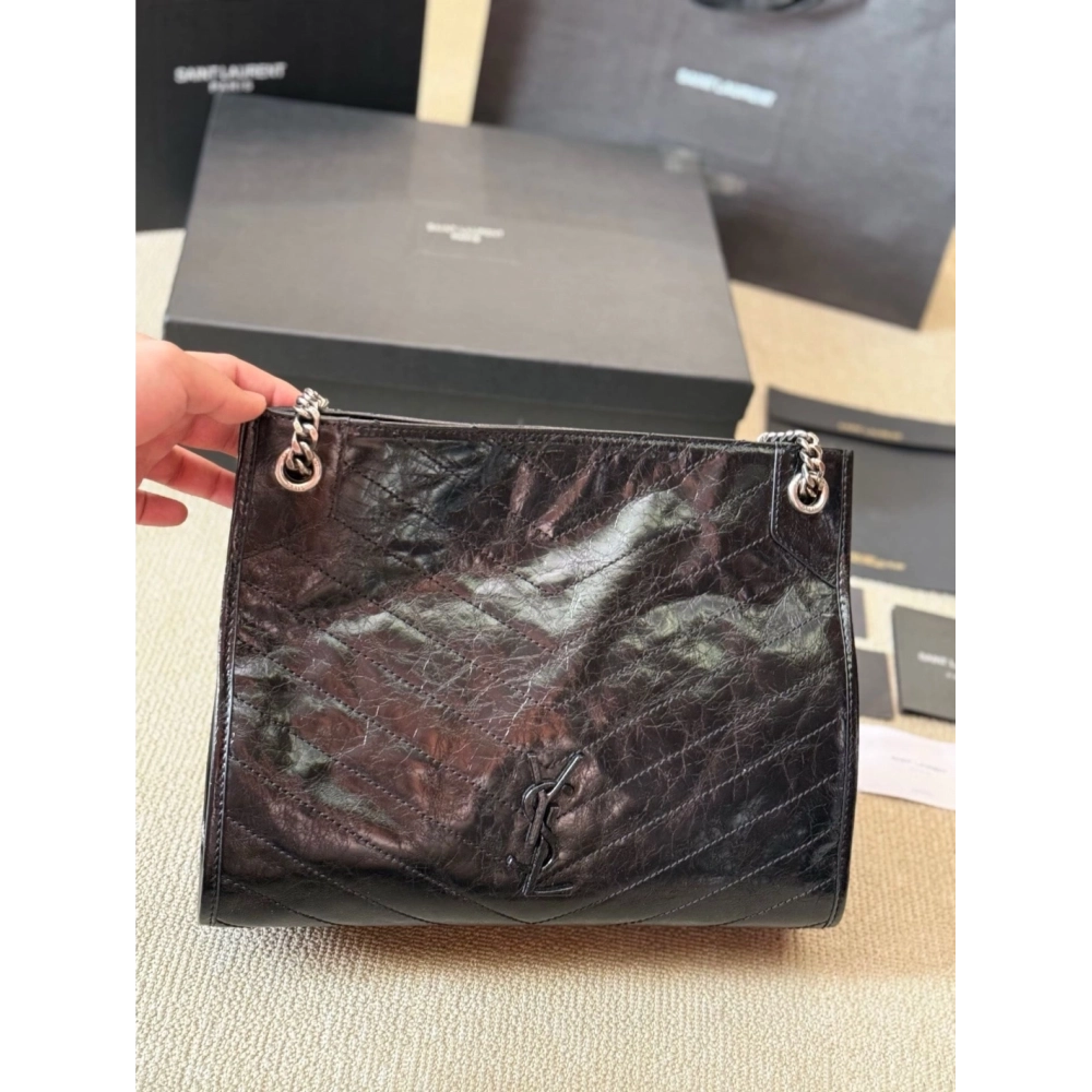 Saint Laurent NIKI SHOPPING IN VINTAGE LEATHER,YSL,BAGS