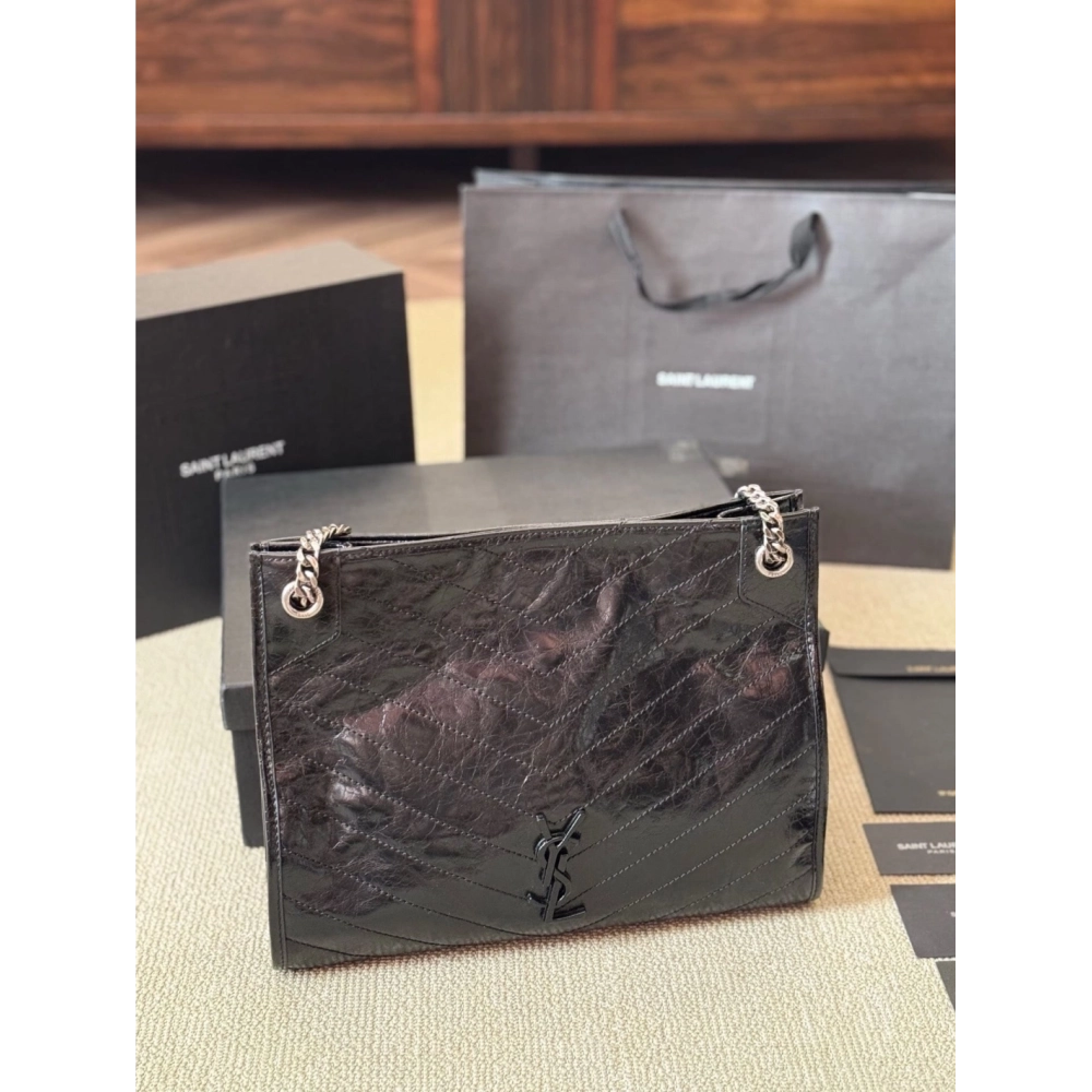 Saint Laurent NIKI SHOPPING IN VINTAGE LEATHER,YSL,BAGS