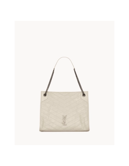 Saint Laurent NIKI SHOPPING IN VINTAGE LEATHER WHITE,YSL,BAGS