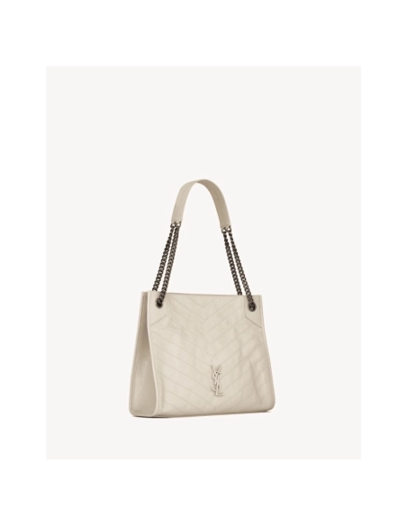 Saint Laurent NIKI SHOPPING IN VINTAGE LEATHER WHITE,YSL,BAGS