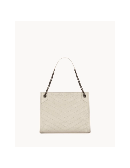 Saint Laurent NIKI SHOPPING IN VINTAGE LEATHER WHITE,YSL,BAGS